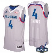 Camiseta All Star 2017 Boston Celtics Isaiah Thomas #4 Gris