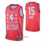 Camiseta All Star 2022 Denver Nuggets Nikola Jokic #15 Granate