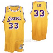 Camiseta Apodo Los Angeles Lakers CAP #33 Amarillo