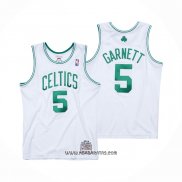 Camiseta Boston Celtics Kevin Garnett #5 Mitchell & Ness 2007-08 Blanco