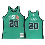 Camiseta Boston Celtics Ray Allen #20 Hardwood Classics Throwback 2007-08 Verde