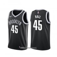 Camiseta Brooklyn Nets Donta Hall #45 Icon 2020 Negro