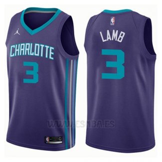 Camiseta Charlotte Hornets Jeremy Lamb #3 Statement 2017-18 Violeta