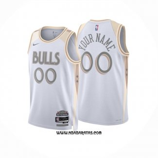 Camiseta Chicago Bulls Personalizada Ciudad 2024-25 Blanco