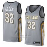 Camiseta Cleveland Cavaliers Jeff Green #32 Ciudad 2018 Gris