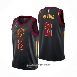 Camiseta Cleveland Cavaliers Kyrie Irving #2 Statement 2020-21 Negro