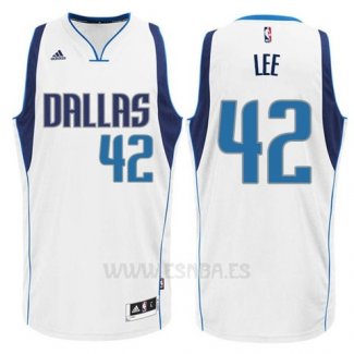 Camiseta Dallas Mavericks David Lee #42 Blanco