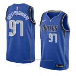 Camiseta Dallas Mavericks Kostas Antetokounmpo #97 Icon 2018 Azul