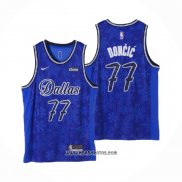 Camiseta Dallas Mavericks Luka Doncic #77 Fashion Royalty Azul