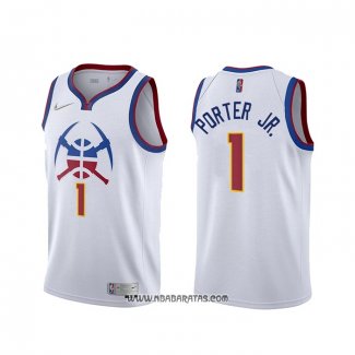 Camiseta Denver Nuggets Michael Porter Jr. #1 Earned 2020-21 Blanco