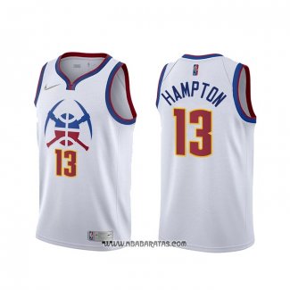 Camiseta Denver Nuggets R.J. Hampton #13 Earned 2020-21 Blanco