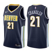 Camiseta Denver Nuggets Wilson Chandler #21 Icon 2017-18 Azul