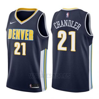 Camiseta Denver Nuggets Wilson Chandler #21 Icon 2017-18 Azul