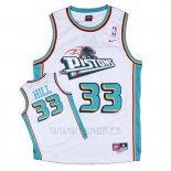 Camiseta Detroit Pistons Grant Hill #33 Retro Blanco