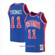 Camiseta Detroit Pistons Isaiah Thomas #11 Mitchell & Ness 1988-89 Azul