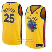 Camiseta Golden State Warriors Chris Boucher #25 Ciudad 2018 Amarillo