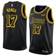 Camiseta Los Angeles Lakers Isaac Bonga Ciudad #17 2017-18 Negro