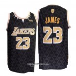 Camiseta Los Angeles Lakers Lebron James #23 Negro