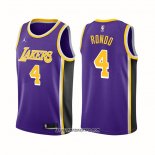 Camiseta Los Angeles Lakers Rajon Rondo #4 Statement Edition 2021-22 Violeta