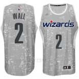Camiseta Luces De La Ciudad Washington Wizards John Wall #2 Gris