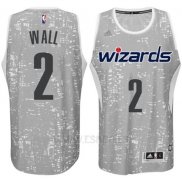 Camiseta Luces De La Ciudad Washington Wizards John Wall #2 Gris