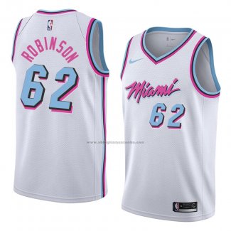 Camiseta Miami Heat Duncan Robinson #62 Ciudad 2018 Blanco