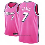 Camiseta Miami Heat Goran Dragic #7 Earned 2018-19 Rosa