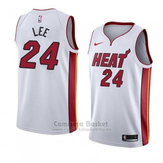 Camiseta Miami Heat Marcus Lee #24 Association 2018 Blanco