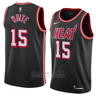 Camiseta Miami Heat Okaro White #15 Classic 2018 Negro