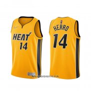 Camiseta Miami Heat Tyler Herro #14 Earned 2020-21 Oro