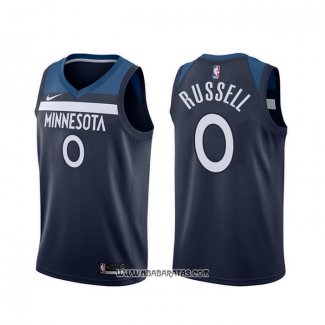 Camiseta Minnesota Timberwolves D'angelo Russell #0 Icon Azul