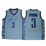 Camiseta NCAA Georgetown Hoyas Allen Iverson #3 Gris