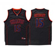 Camiseta NCAA Syracuse Orange Carmelo Anthony #15 Retro Negro