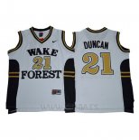 Camiseta NCAA Wake Forest Demon Deacons Tim Duncan #21 Blacno
