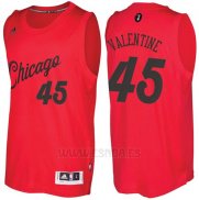 Camiseta Navidad 2016 Chicago Bulls Denzel Valentine #45 Rojo