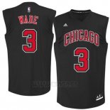 Camiseta Negro Moda Los Angeles Lakers Dwyane Wade #3 Negro