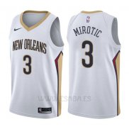 Camiseta New Orleans Pelicans Nikola Mirotic #3 Association 2017-18 Blanco