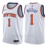 Camiseta New York Knicks Emmanuel Mudiay #1 Association 2017-18 Blanco