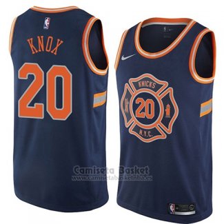 Camiseta New York Knicks Kevin Knox #20 Ciudad 2018 Azul