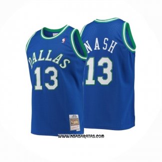 Camiseta Nino Dallas Mavericks Steve Nash #13 Mitchell & Ness 1998-99 Azul