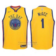 Camiseta Nino Golden State Warriors Javale Mcgee Ciudad #1 2017-18 Oro