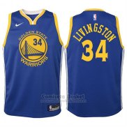 Camiseta Nino Golden State Warriors Shaun Livingston Icon #34 2017-18 Azul