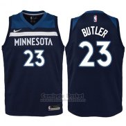 Camiseta Nino Minnesota Timberwolves Jimmy Butler #23 2017-18 Azul