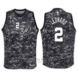 Camiseta Nino San Antonio Spurs Kawhi Leonard Ciudad #2 2017-18 Gris