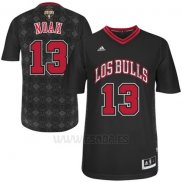 Camiseta Noches Enebea Chicago Bulls Joakim Noah #13 Negro