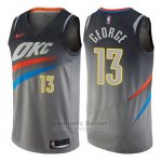 Camiseta Oklahoma City Thunder Paul George Ciudad 2017-18 Gris