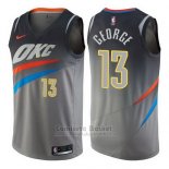 Camiseta Oklahoma City Thunder Paul George Ciudad 2017-18 Gris