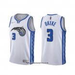 Camiseta Orlando Magic Chuma Okeke #3 Earned 2020-21 Blanco