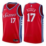 Camiseta Philadelphia 76ers JJ Redick #17 Statement 2017-18 Rojo