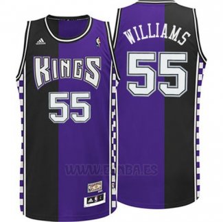 Camiseta Sacramento Kings Jason Williams #55 Retro Violeta Negro